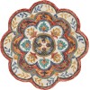 LR Home Sinuous 54108 Red 6' Round Rug