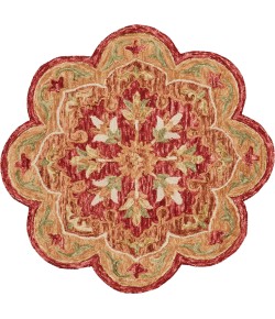 Sindy SIN-AH Red Area Rug 6 ft. Round