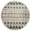 LR Home Sindy SIN-AI Blue Area Rug 6 ft. Round