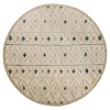 Sindy SIN-AI Cream Area Rug 4 ft. Round