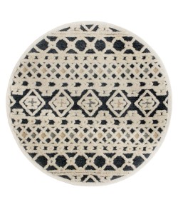 LR Home Sindy SIN-AK Navy Area Rug 6 ft. Round