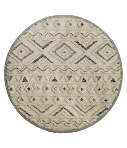 Sindy SIN-AL Cream Area Rug 6 ft. Round