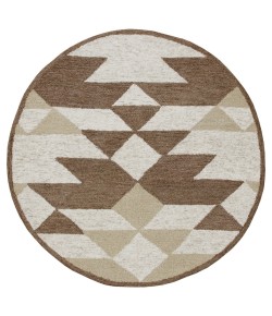 LR Home Sindy SIN-AM Brown Area Rug 6 ft. Round