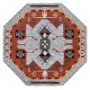 Sindy SIN-AO Terracotta Area Rug 4 ft. Round