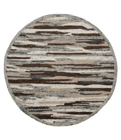 LR Home Sindy SIN-AQ Gray Area Rug 6 ft. Round