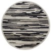 Sindy SIN-AQ Black Area Rug 4 ft. Round
