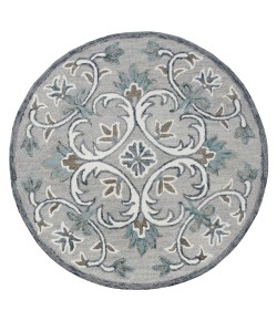 LR Home Sindy SIN-AS Taupe Area Rug 4 ft. Round