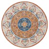 Sindy SIN-AT Orange Area Rug 6 ft. Round