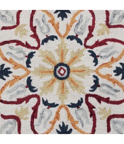 LR Home Sindy SIN-AU Red Area Rug 6 ft. Round