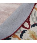 LR Home SINUOUS 54154 Ivory/ Red 4' X 4' Round Rug