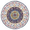 Sindy SIN-AT White Area Rug 4 ft. Round