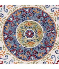 LR Home Sindy SIN-AT White Area Rug 6 ft. Round