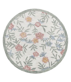 Sindy SIN-AV Cream Area Rug 6 ft. Round