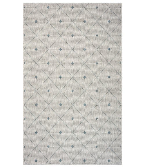LR Home Sun Shower 81248 Blue/ Gray 7'9" X 9'9 Rect. Rug