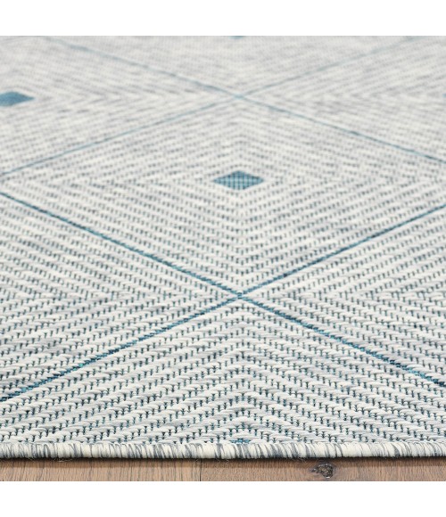 LR Home Sun Shower 81248 Blue/ Gray 1'10" X 3'0 Rect. Rug
