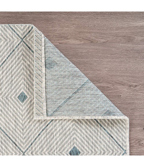 LR Home Sun Shower 81248 Blue/ Gray 1'10" X 3'0 Rect. Rug