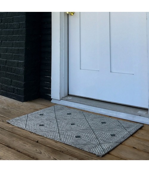 LR Home Sun Shower 81248 Blue/ Gray 7'9" X 9'9 Rect. Rug