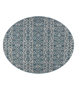 Sylvestra SUN-AN Teal 7 ft. 6 in. Round Area Rug