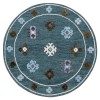 Valerie VIB-AJ Blue Area Rug 7 ft. Round