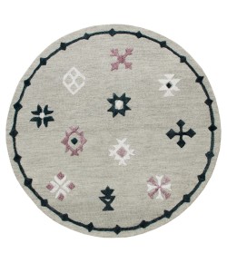 Valerie VIB-AL Gray Area Rug 7 ft. Round