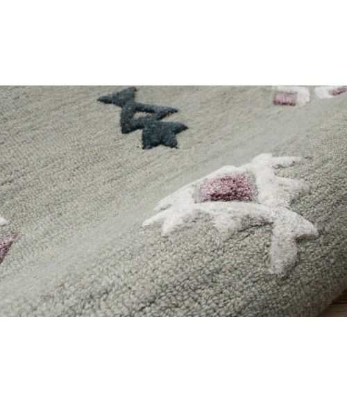 LR Home VIBRANCE 3564 Gray 7' X 7' Round Rug