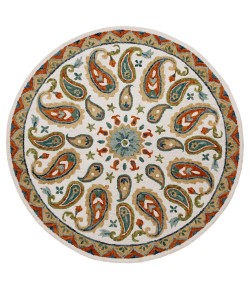 Valerie VIB-AM Green Area Rug 7 ft. Round