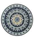 LR Home VIBRANCE 3569 Blue 5' Round Rug