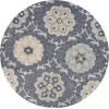 LR Home Vicencia VIC-AR Dark Gray Area Rug 4 ft. 10 in. Round