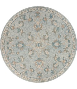 LR Home Vicencia VIC-AQ Blue Area Rug 4 ft. 10 in. Round