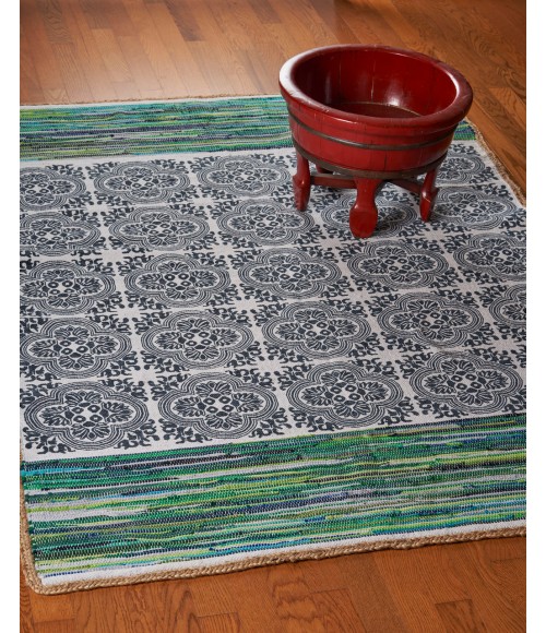 LR Home VOGUE 99971 Blue/ Multi 5'0" X 7'0 Rect. Rug