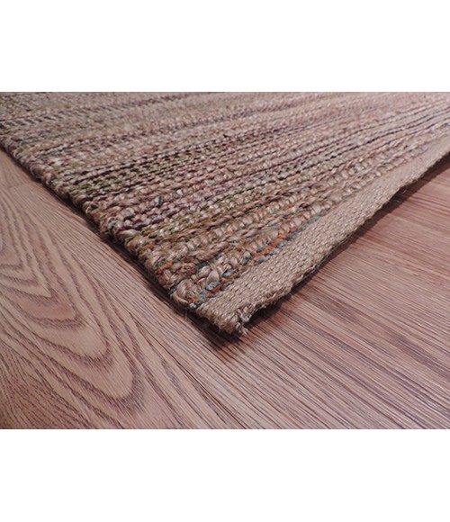 LR Home Natural Fiber Tan/Red-Brown/Blue/Yellow/Green 03302 9 ft. X 12 ft. Rect. Rug