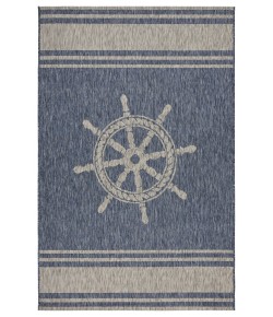 Celeste CAP-AE Navy Area Rug 5 ft. X 7 ft. Rectangle
