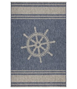 LR Home Capti81025Nvg5070 CAPTI81025 Navy Area Rug 5 ft. X 7 ft. Rectangle