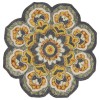 LR Home Daleyza DAZ-AQ Gray Area Rug 6 ft. Round