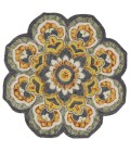LR Resources DAZZL54078GRY60RD LR54078-GRY60RD Area Rug