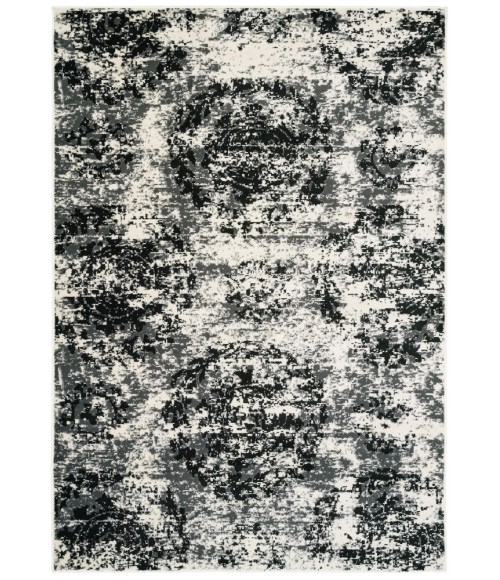 LR Home INFINITY 81309 White/ Black 5'2"X7'2 Rect. Rug