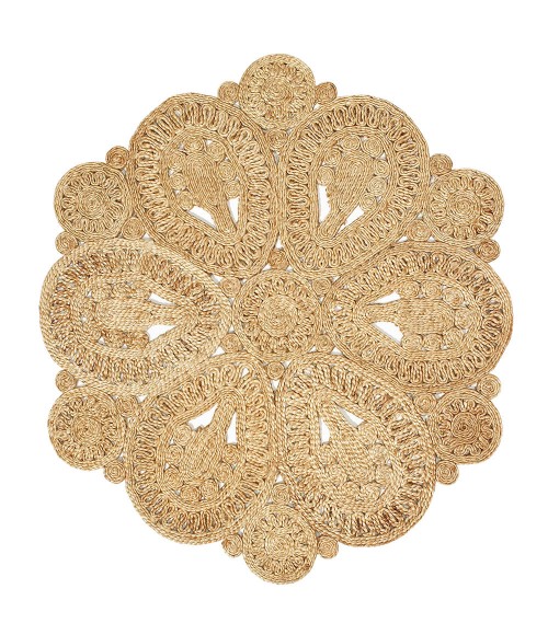 LR Resources NATURAL JUTE NATUR12029NAT80RD Area Rug