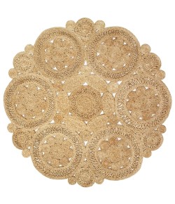 LR Home Natural Jute NATUR12031 Natural Area Rug 8 ft. Round