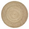 LR Home Brynn NAT-AS Gray Area Rug 6 ft. Round