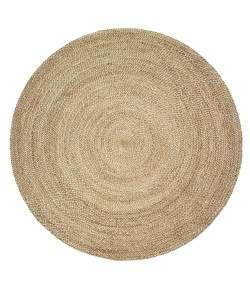 LR Home Natural Jute NATUR12033 Gray Area Rug 8 ft. Round