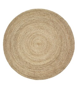 LR Home Brynn NAT-AS Gray Area Rug 6 ft. Round