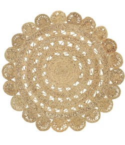 LR Home Brynn NAT-AB Natural Area Rug 6 ft. Round