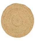 LR Resources NATURAL JUTE NATUR50136NAT80RD Area Rug