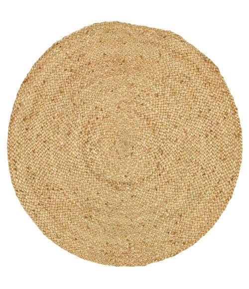 LR Resources NATURAL JUTE NATUR50136NAT80RD Area Rug