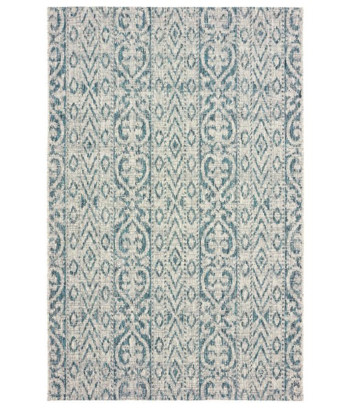 LR Home Sun Shower 81242 Blue/ Green 5' X 8' Rect. Rug