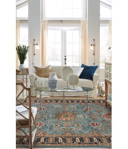 Karastan Spice Market Deir Aquamarine Rug 1 ft. 6 X 1 ft. 6 Rectangle