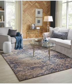 Karastan Cosmopolitan Nirvana Ind Vl Indigo Rug 1 ft. 6 X 1 ft. 6 Rectangle