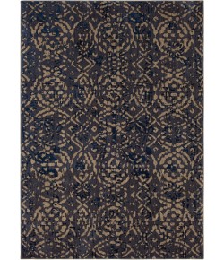 Karastan Cosmopolitan Cos Block Print Ink Blue Area Rug 5 ft. 3 X 7 ft. 10 Rectangle