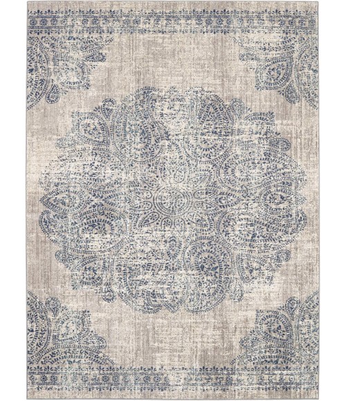 EXPRESSIONS RUG Karastan Rugs Expressions Dharma Medallion Indigo by Scott Living