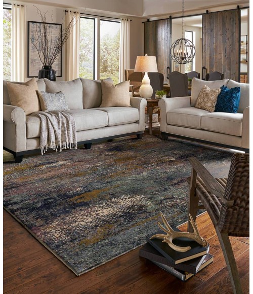 Karastan Rugs Enigma Tranquil Ink Blue
